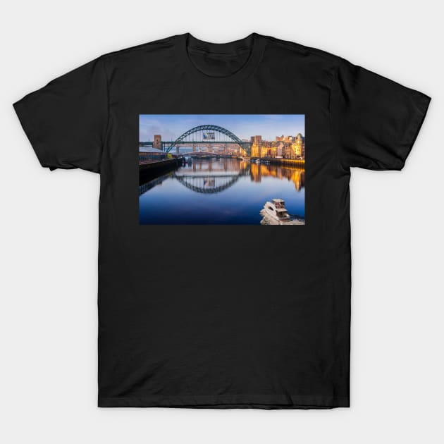 Newcastle - Three Bridges T-Shirt by Reg-K-Atkinson